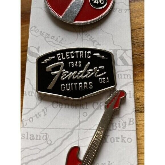 NEW!  Fender Pin Set 3 Pins In Set Brand New Guitar Stratocaster - Picture 3 of 4